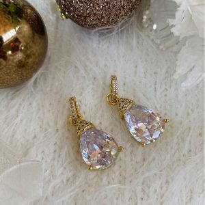 Gold Cubic Zirconia Earrings