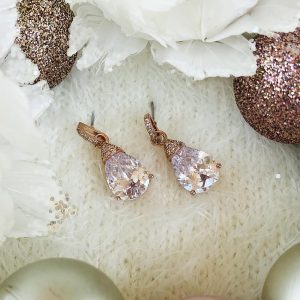 Rose Gold Cubic Zirconia Earrings